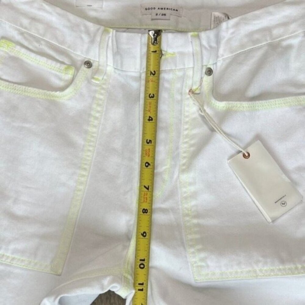Good American NWT Good '90s High Waist Carpenter Jeans Size 26 Baggy White - Picture 5 of 13